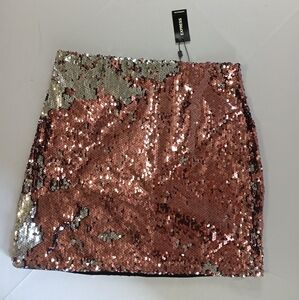 Pink and silver sequins skirt 🩷